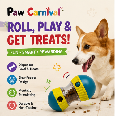🐾 Paw Carnival™ Interactive Treat Dispensing Toy