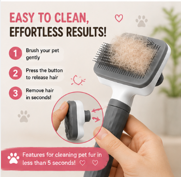 🐾 Paw Carnival™ Self-Cleaning Pet Slicker Brush