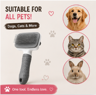 🐾 Paw Carnival™ Self-Cleaning Pet Slicker Brush