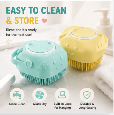 🛁 Paw Carnival™ 2-in-1 Pet Bath & Massage Brush