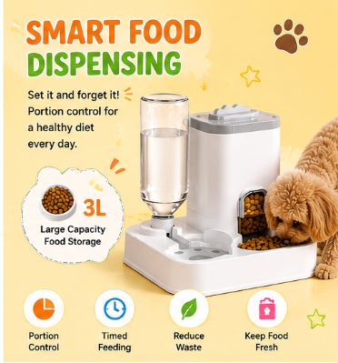 🐱 Paw Carnival™ 2-in-1 Automatic Pet Feeder & Water Dispenser