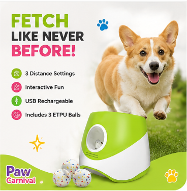 🐾 Paw Carnival™ Fetch Frenzy Ball Launcher