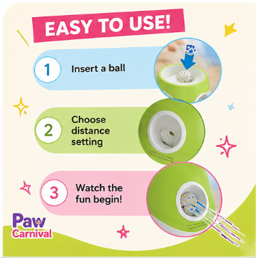 🐾 Paw Carnival™ Fetch Frenzy Ball Launcher