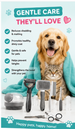 🐾 Paw Carnival™ FurFresh 8-in-1 Grooming Kit