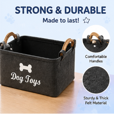 🧺 Paw Carnival™ Tidy Tails Toy Storage Basket