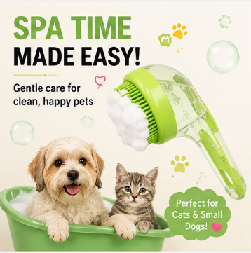🛁 🐾 Paw Carnival™ BubbleBrush Pet Spa Massager