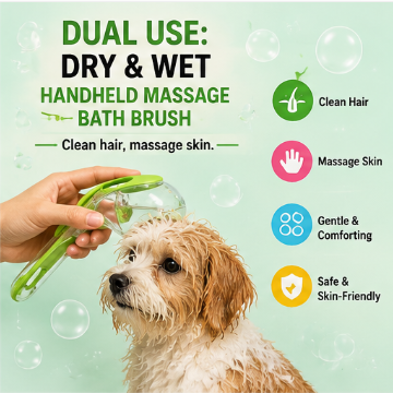 🛁 🐾 Paw Carnival™ BubbleBrush Pet Spa Massager