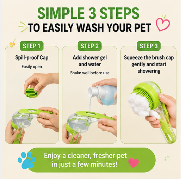 🛁 🐾 Paw Carnival™ BubbleBrush Pet Spa Massager