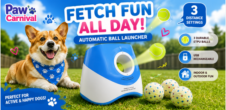 🐾 Paw Carnival™ Fetch Frenzy Ball Launcher