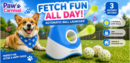 🐾 Paw Carnival™ Fetch Frenzy Ball Launcher