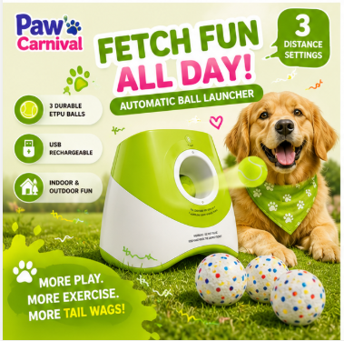 🐾 Paw Carnival™ Fetch Frenzy Ball Launcher