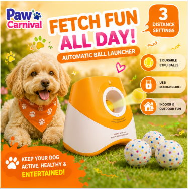 🐾 Paw Carnival™ Fetch Frenzy Ball Launcher