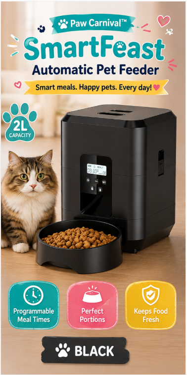 🐾 Paw Carnival™ SmartFeast Automatic Pet Feeder